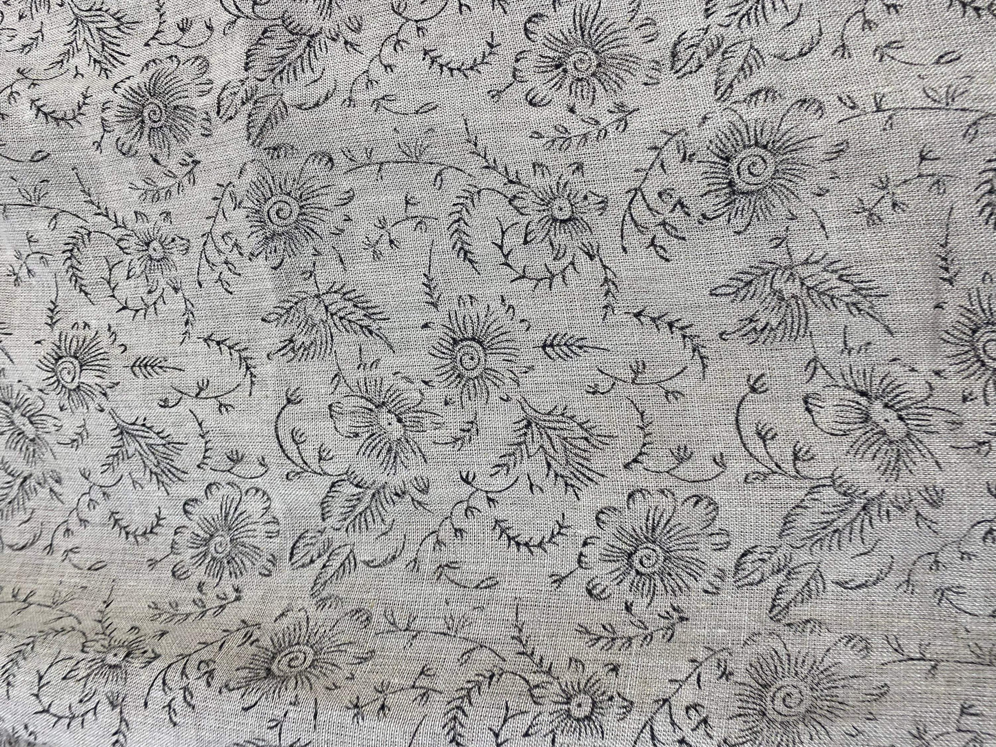 58" inches Hand Block Printed Linen Fabric , Home Decor Best Linen Fabric for decor, pillows ,upholstery, curtain