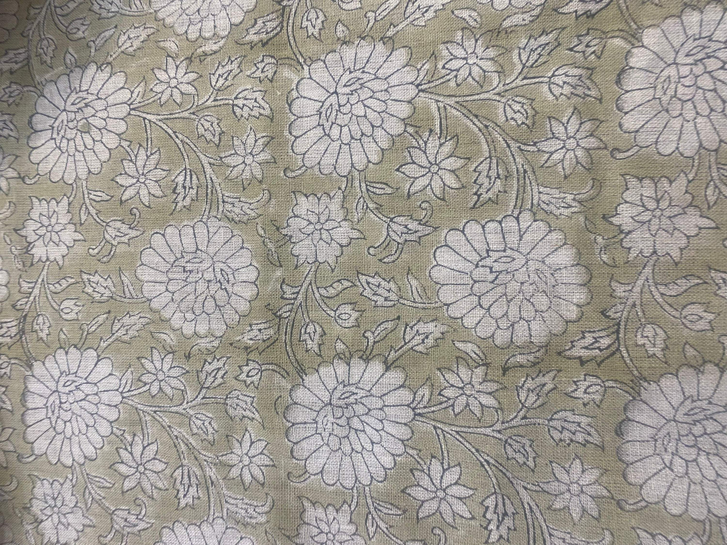 58" inches Hand Block Printed Linen Fabric , Home Decor Best Linen Fabric for decor, pillows ,upholstery, curtain