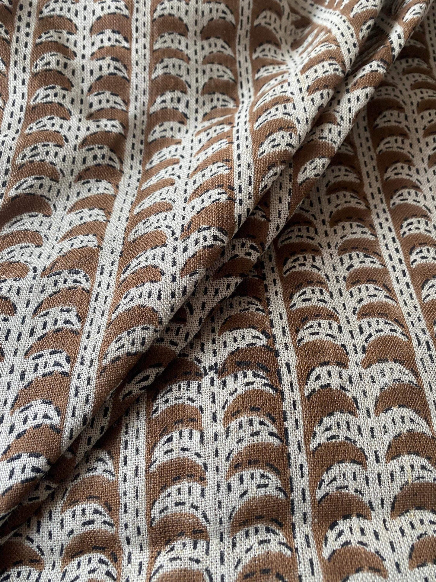 58" inches Indian Hand Block Print Fabric, Indian Linen Fabric, Block Print Fabric, Designer Floral Printing Fabric, Upholstery fabric,