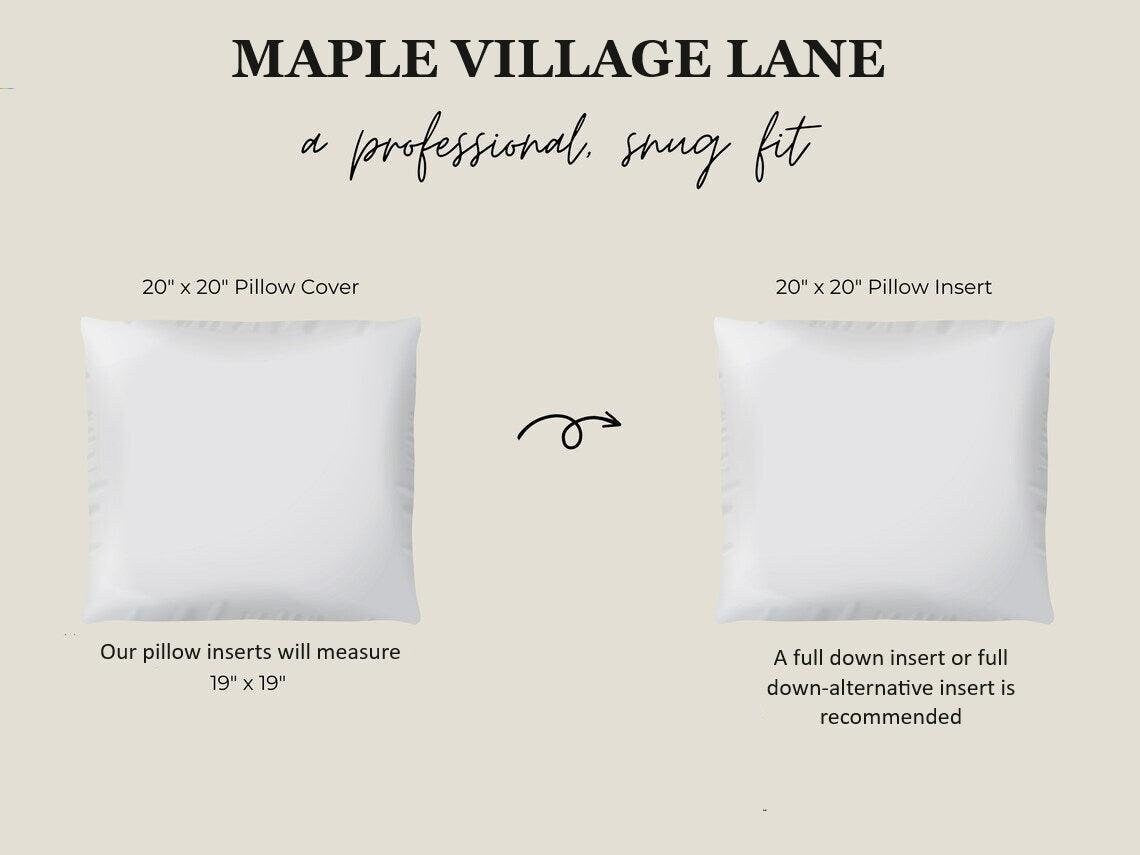 Charles Block Print Pillow Cover - Maple Village Lane