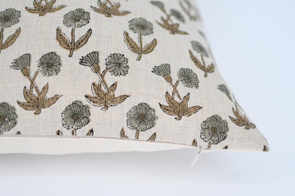 Lillian Block Print Pillow Cover