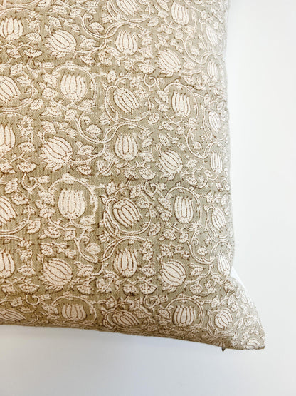 Genevieve Block Print Pillow Cover