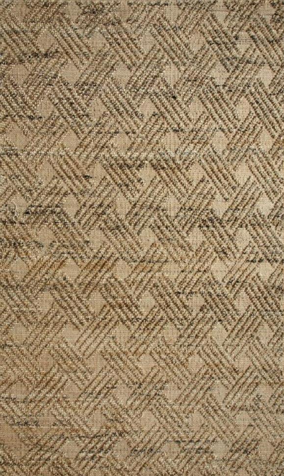 Herringbone Natural Fiber Jute Wool Rug - Maple Village Lane